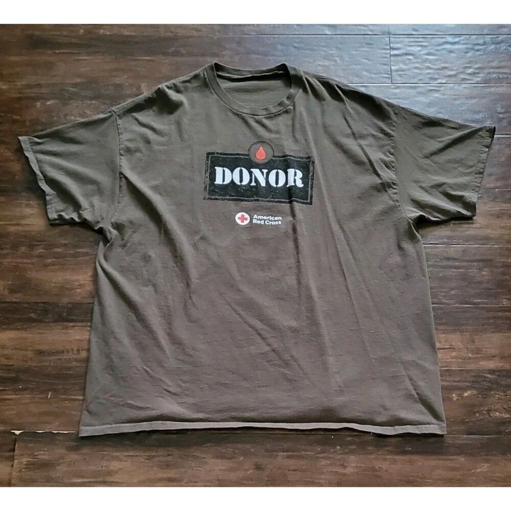American Red Cross Blood Donor Blood Drop XL T-Shirt - Blood Donation Shirt